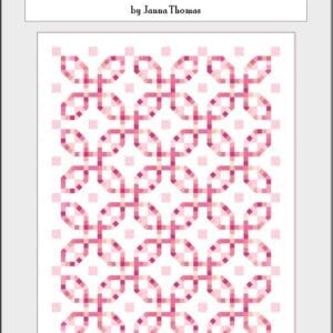 A pink and white pattern with dots on it.