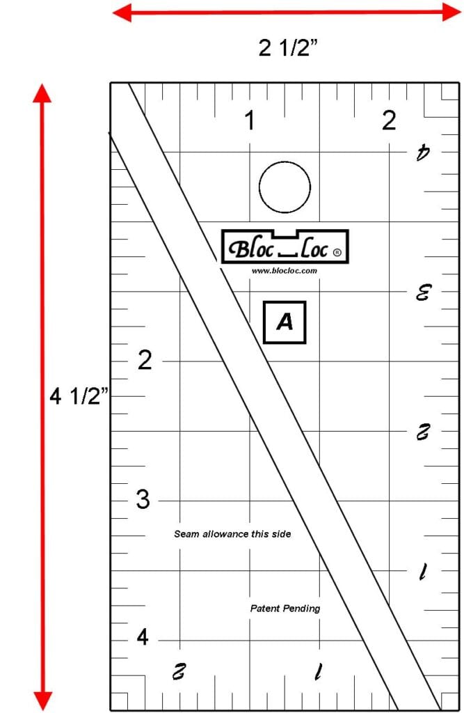 HalfRectangle Triangle 21 Mini Set Bloc Loc Rulers