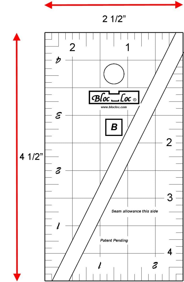 HalfRectangle Triangle 21 Mini Set Bloc Loc Rulers
