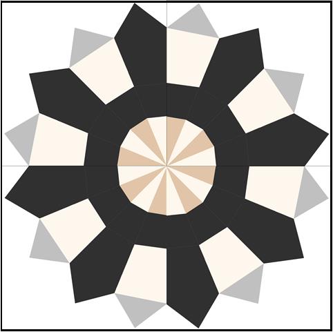 Gray, Black, and Beige pattern icon