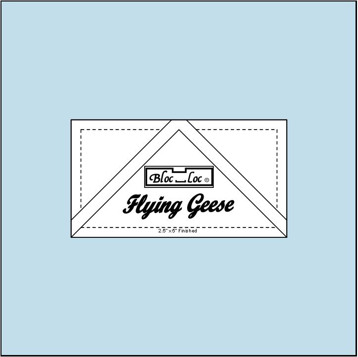 Bloc Loc Flying Geese 2.5” x 5” Finished