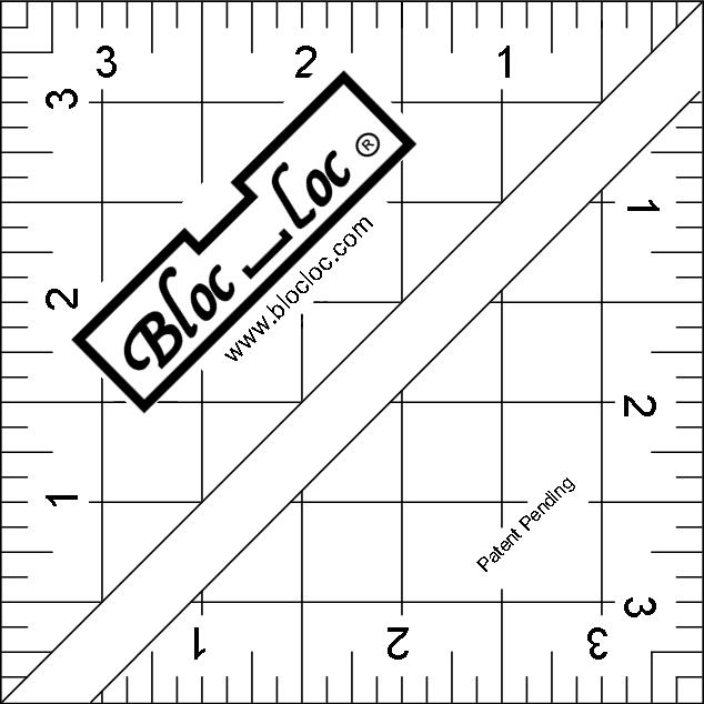 Bloc_Loc Half Rectangle Large Ruler Set, Bloc_Loc #BL-HRT-2.1-LG