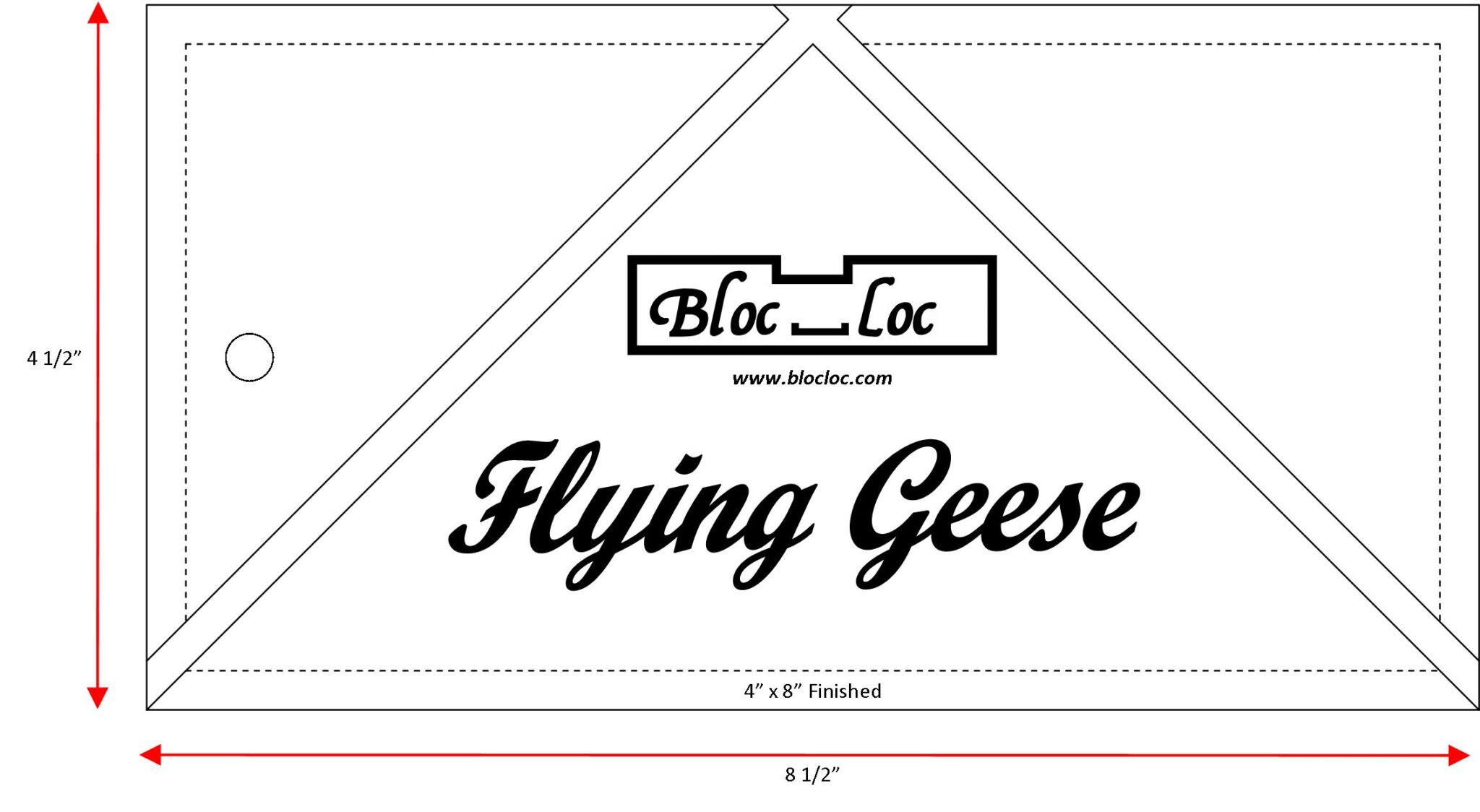 Flying geese ruler set 1 bloc loc rulers