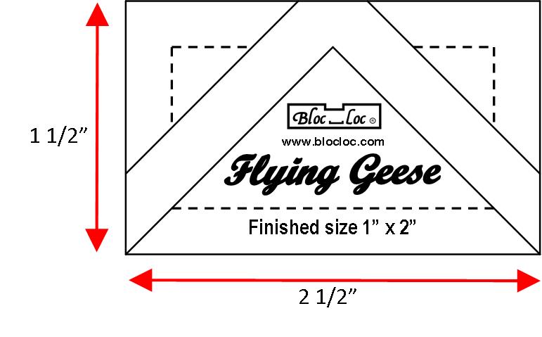  Bloc Loc Flying Geese Ruler Set 3~2x 4, 3x 6 : Arts, Crafts  & Sewing