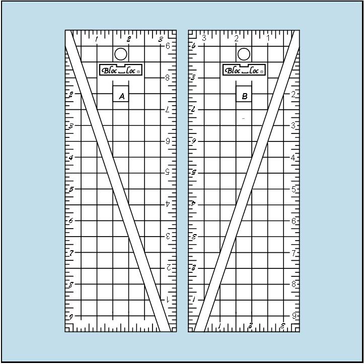 Half-Square Triangle Ruler Set #3 - Bloc Loc Rulers
