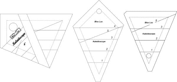 A set of four templates for making a kite.