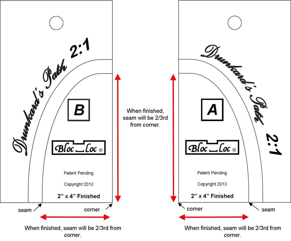 Drunk Path Ruler Drunkard's Path Ruler Set 2:1 2