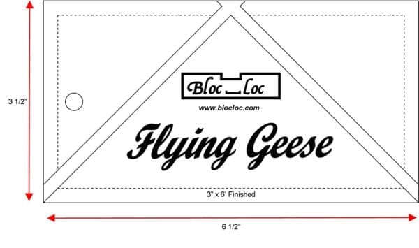 A picture of the front cover of a flying geese pattern.