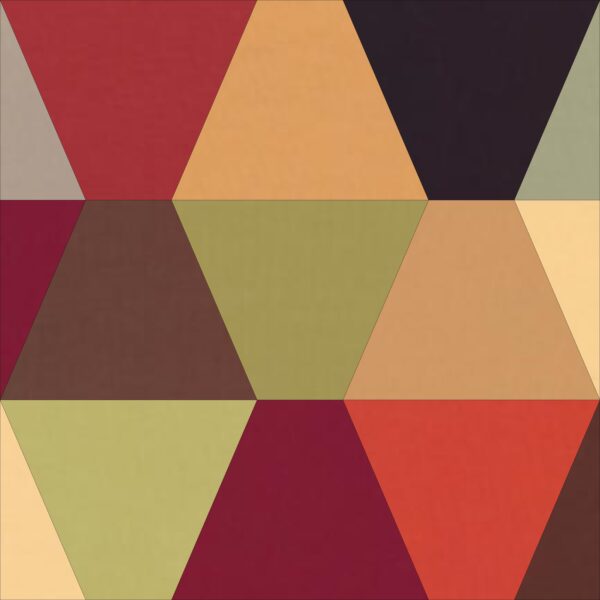 A colorful background of triangles in different colors.